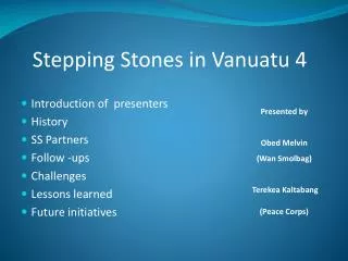 Stepping Stones in Vanuatu 4
