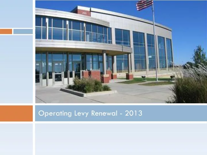 operating levy renewal 2013