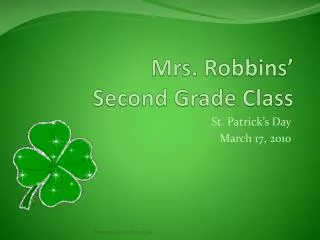 mrs robbins second grade class