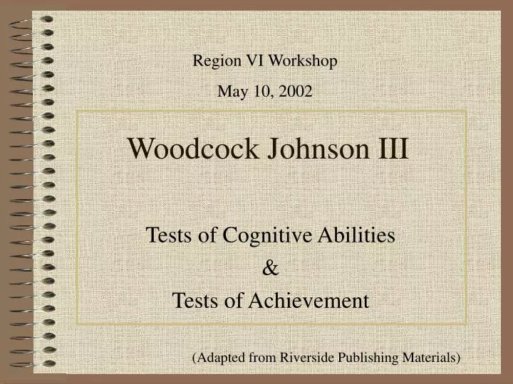 woodcock johnson iii