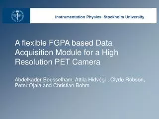 A flexible FGPA based Data Acquisition Module for a High Resolution PET Camera