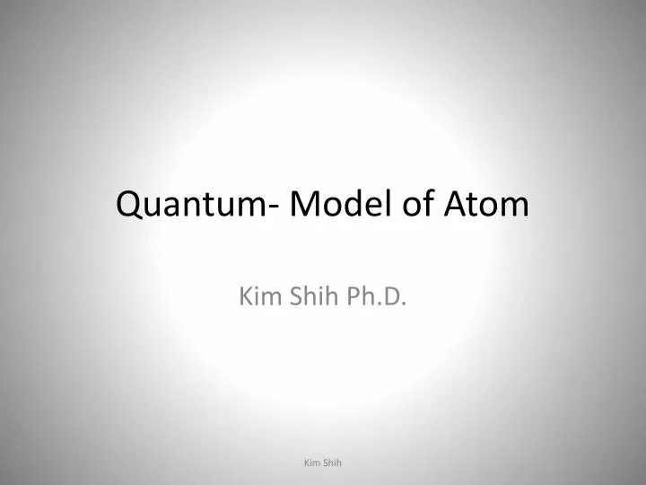 quantum model of atom