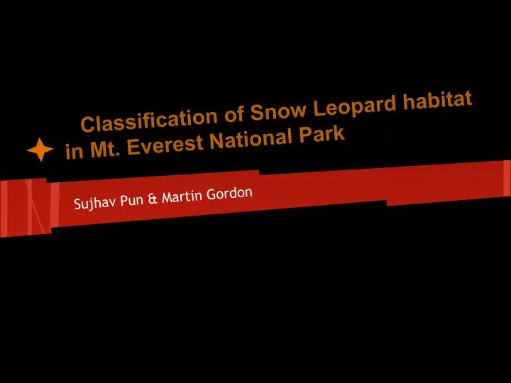 classification of snow leopard habitat in mt everest national park