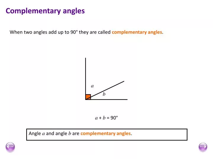 complementary angles