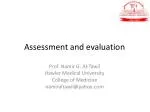Assessment and evaluation - slide 1
