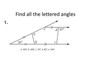 Find all the lettered angles