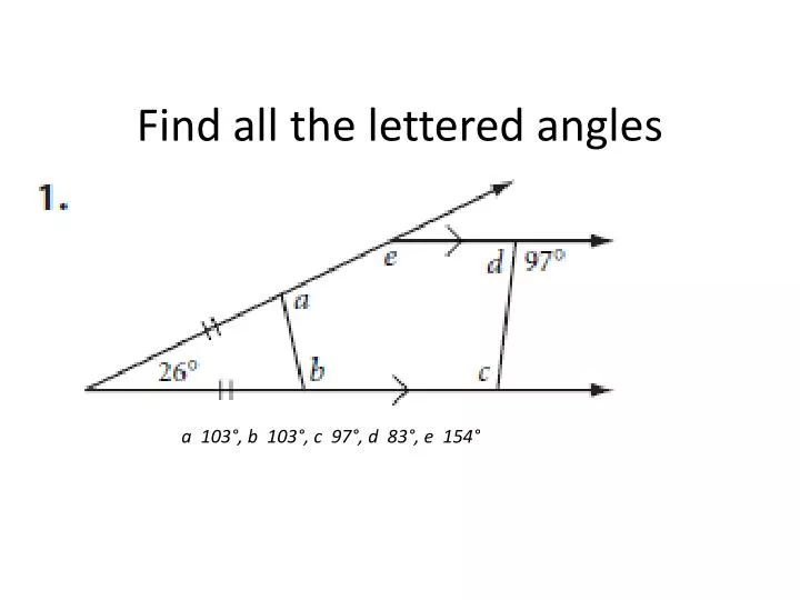 find all the lettered angles