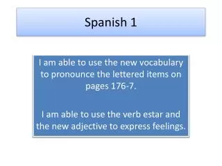 Spanish 1