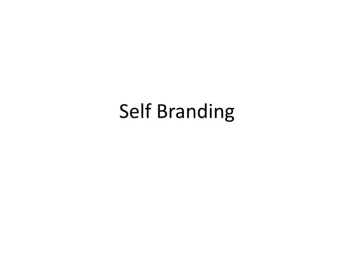 self branding