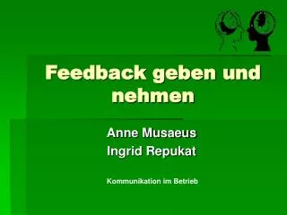 feedback geben und nehmen