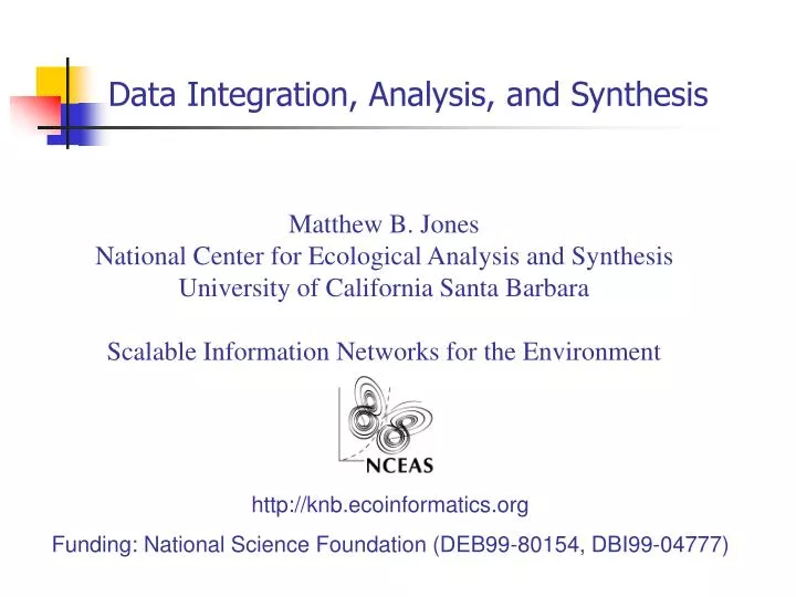 data integration analysis and synthesis
