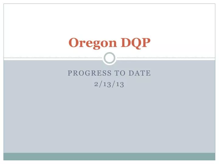 oregon dqp