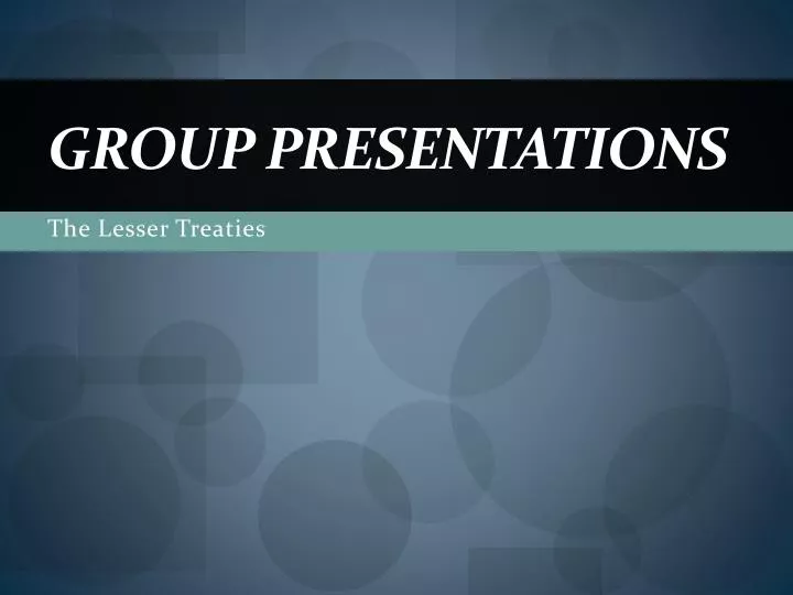 group presentations