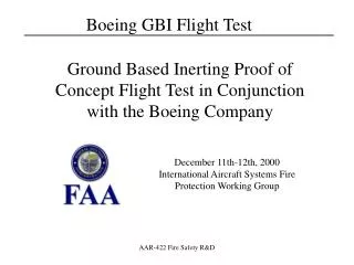 December 11th-12th, 2000 International Aircraft Systems Fire Protection Working Group