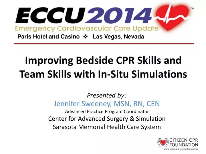 improving bedside cpr skills and team skills with in situ simulations