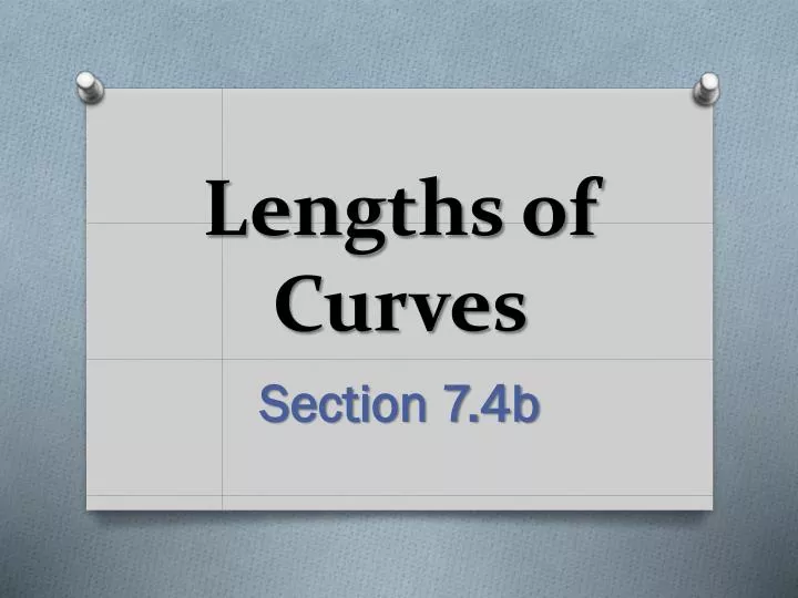 lengths of curves