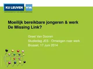 moeilijk bereikbare jongeren werk de missing link