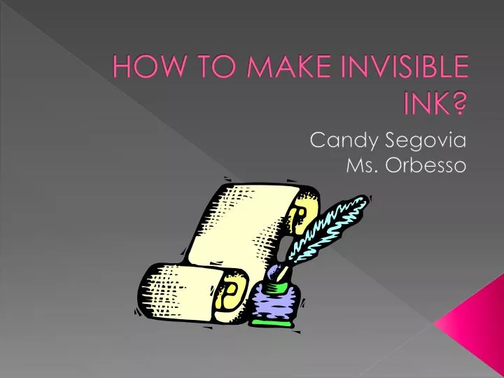 how to make invisible ink