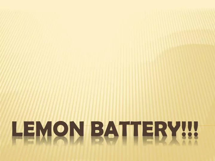 lemon battery