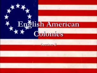 English American Colonies