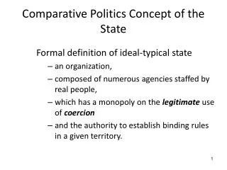 Comparative Politics Concept of the State
