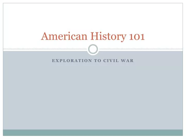 american history 101