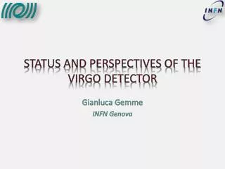 Status and perspectives of the virgo detector