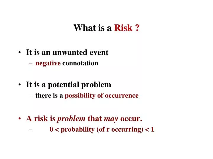 what is a risk