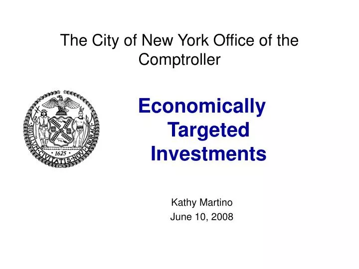 the city of new york office of the comptroller