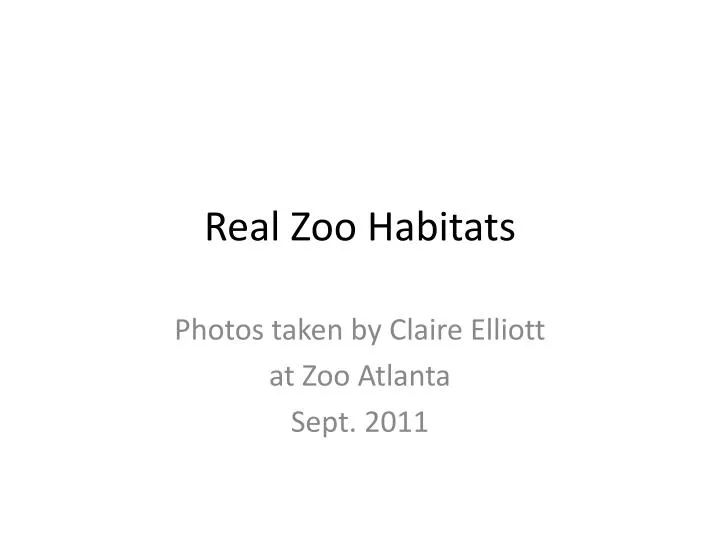 real zoo habitats