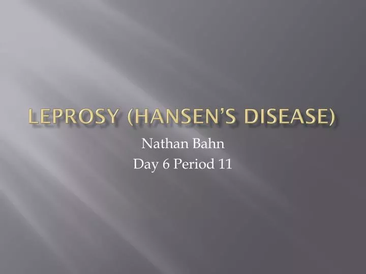 leprosy hansen s disease
