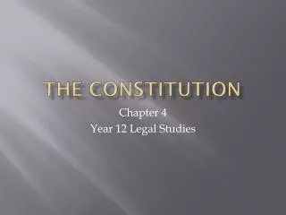 The CONSTITUTION