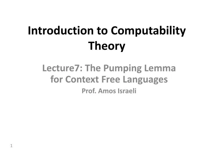 introduction to computability theory