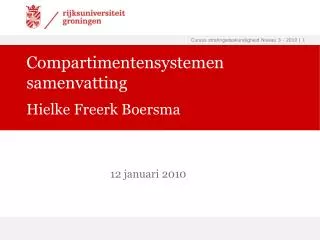 compartimentensystemen samenvatting