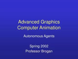 advanced graphics computer animation