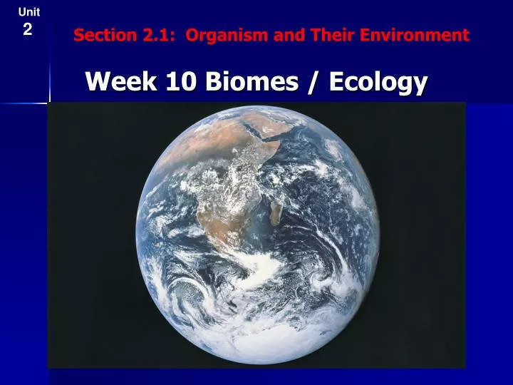 week 10 biomes ecology