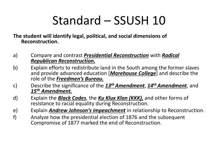 standard ssush 10