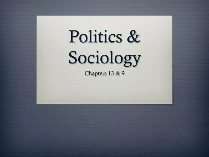 politics sociology