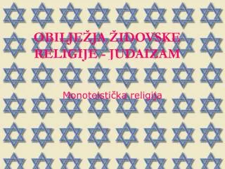 obilje ja idovske religije judaizam
