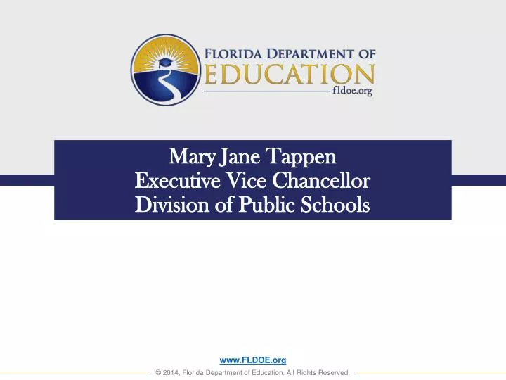 mary jane tappen executive vice chancellor division of public schools