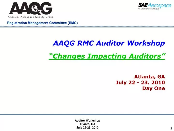 aaqg rmc auditor workshop changes impacting auditors