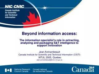 Beyond information access: