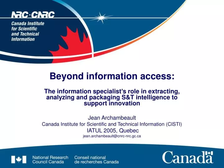 beyond information access
