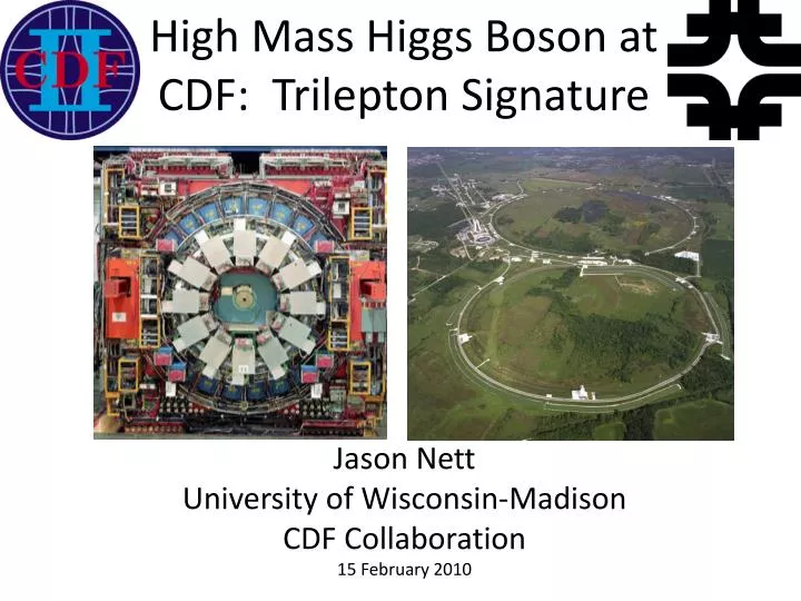 high mass higgs boson at cdf trilepton signature
