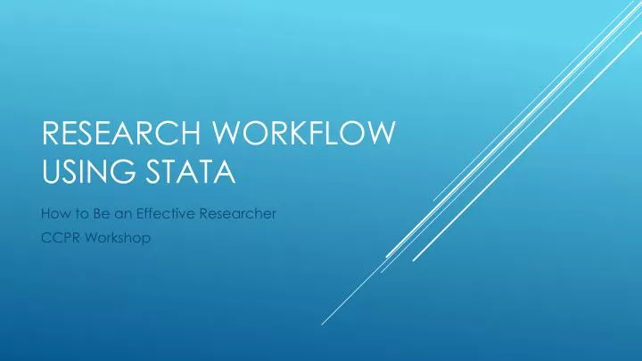 research workflow using stata