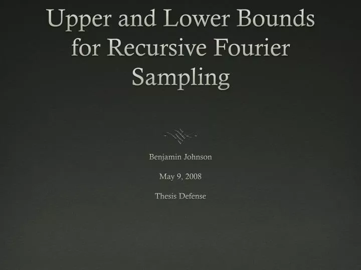 upper and lower bounds for recursive fourier sampling