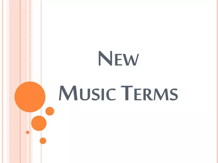 new music terms