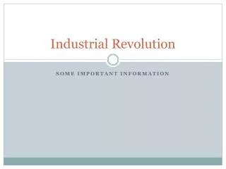 industrial revolution