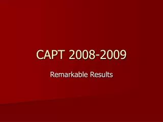 CAPT 2008-2009