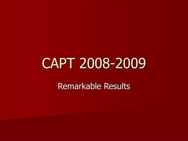 capt 2008 2009